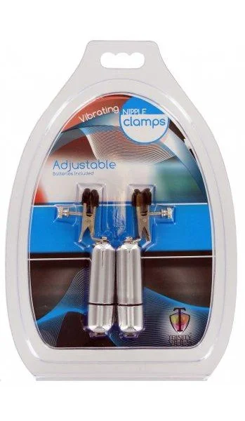 Wireless Vibrating Nipple Clamps - Silver