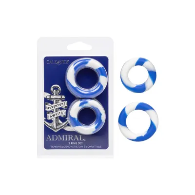 California Exotic Admiral 2 Piece Silicone Cock Ring Set