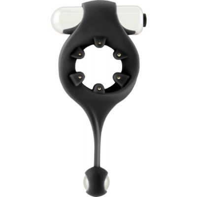 Infinity Vibrating Cockring With Dangling Ball
