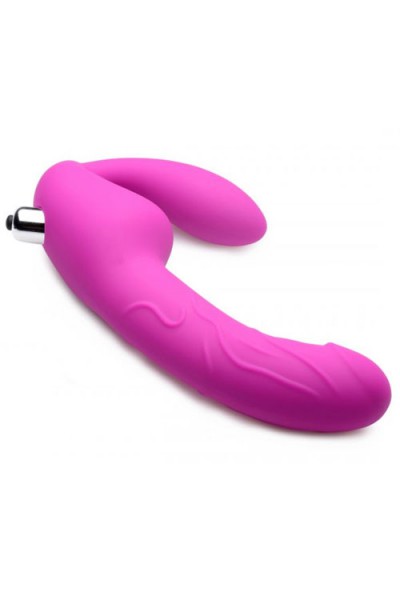 Strap U 8.5" Silicone Vibrating Strapless Strap-On Dildo