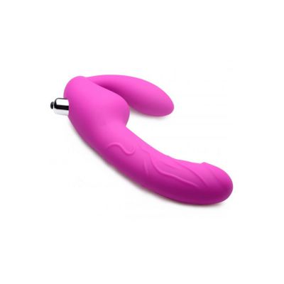 Strap U 8 5 Silicone Vibrating Strapless Strap On Dildo