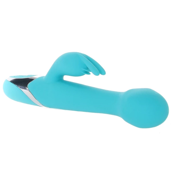 Enchanted Oscillate Rechargeable Silicone Dual Stimulation Vibrator With Thrusting, Rotating Beaded Head By CalExotics