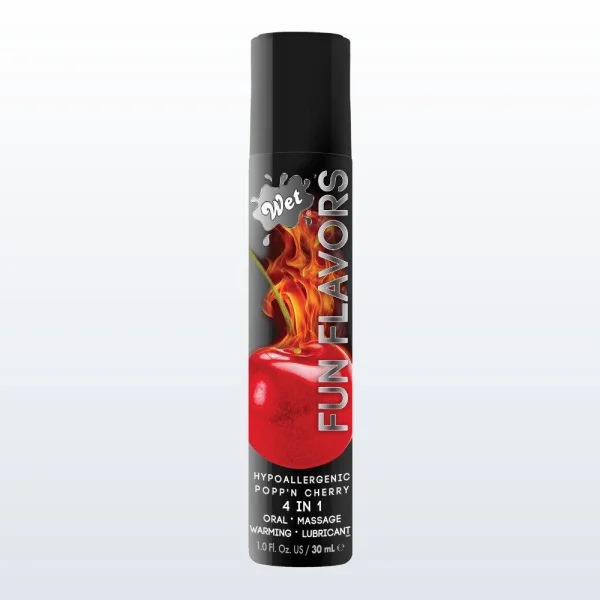 Wet Fun Flavors Popp'n Cherry Warming Water-Based Lube | 3oz