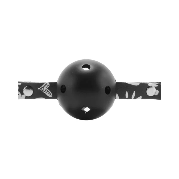 Breathable Ball Gag Love Street Art Fashion Black — image 7 of 15