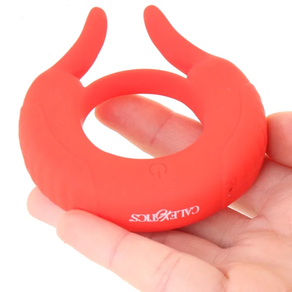 Silicone Rechargeable Taurus Enhancer Vibrating Cock Ring By CalExotics
