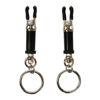 Bondage Ring Barrel Clamps Black