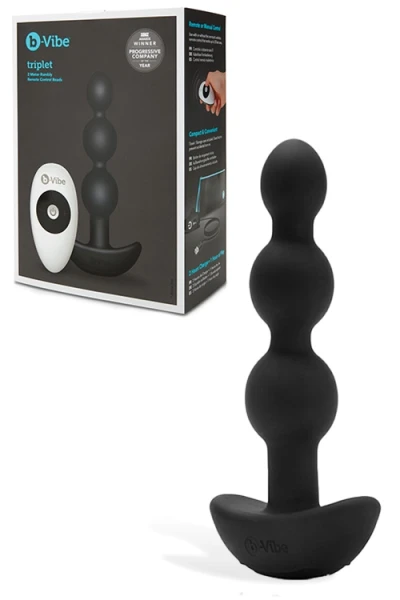 B-Vibe Vibrating Silicone 5.4" Anal Beads with Remote