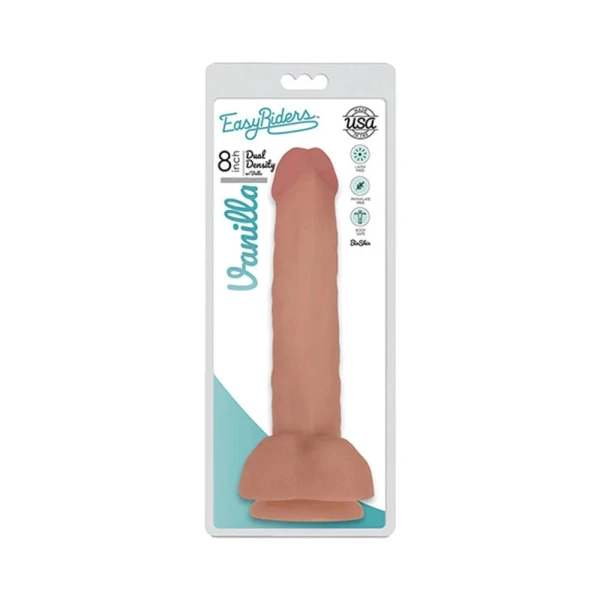 Easy Rider Bioskin Dual Density Dong 8in With Balls