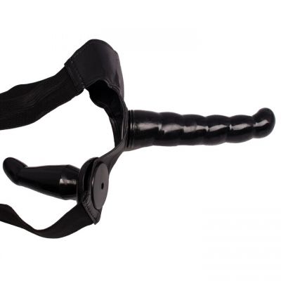 Feeling Horny Black Double Strap On 7 Inch