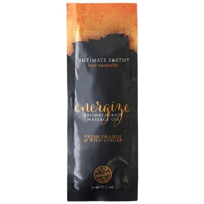 Intimate Earth Energize Aromatherapy Massage Foil Orange 30ml