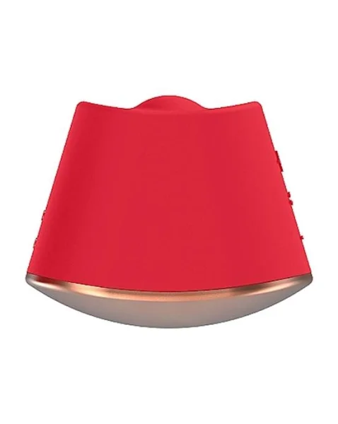 Rotating & Vibrating Clitoral Stimulator - Dazzling - Red
