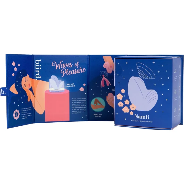 Namii  Pressure Wave Clitoral Suction Stimulator With Vibration & Mood Light By Biird - Lilac