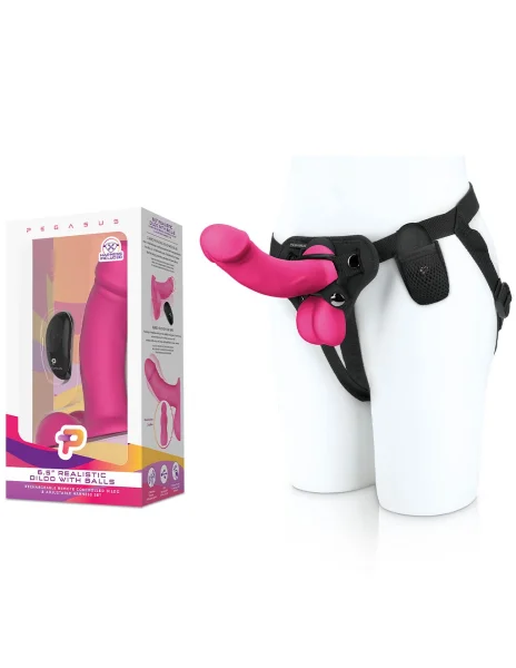 Pegasus 6.5" Realistic Dildo with Balls Strap-On Set