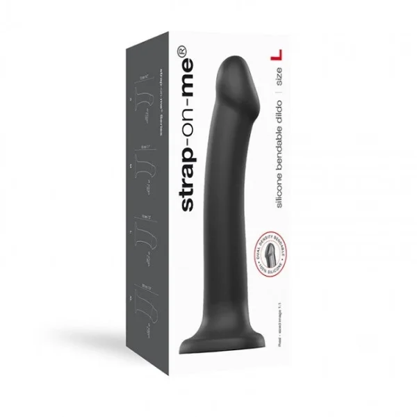 Strap On Me Dual Density Bendable Dildo Black