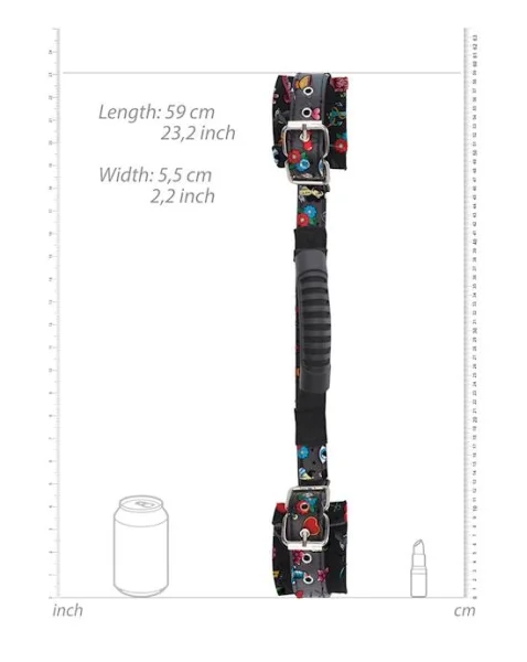 Printed Handcuffs With Handle - Old School Tattoo Style