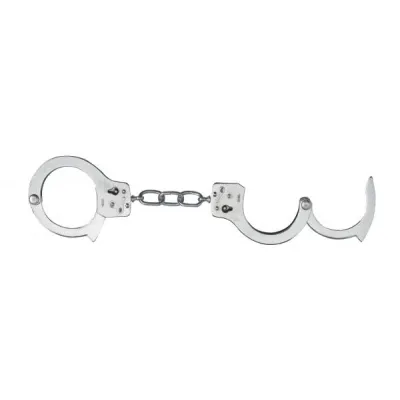 Nickel Coated Steel Handcuffs With Single Lock Silver