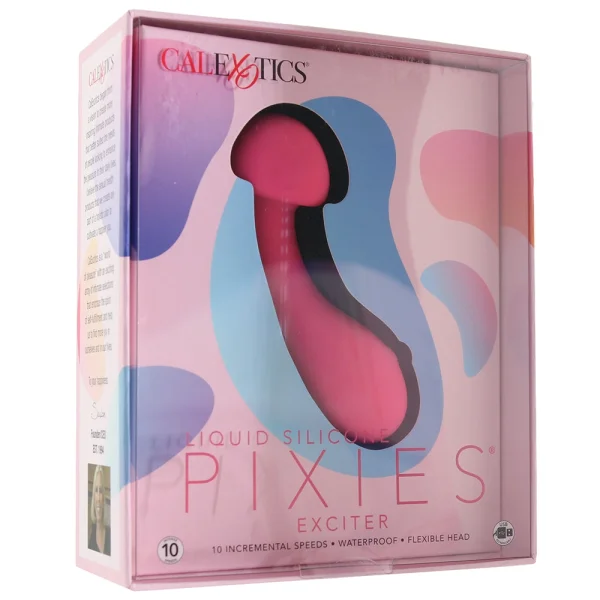 Liquid Silicone Pixies Exciter Rechargeable Waterproof Vibrator By CalExotics - Pink