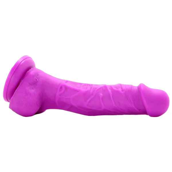Colours Dual Density 5 Inch Silicone Suction Cup Dildo - Purple