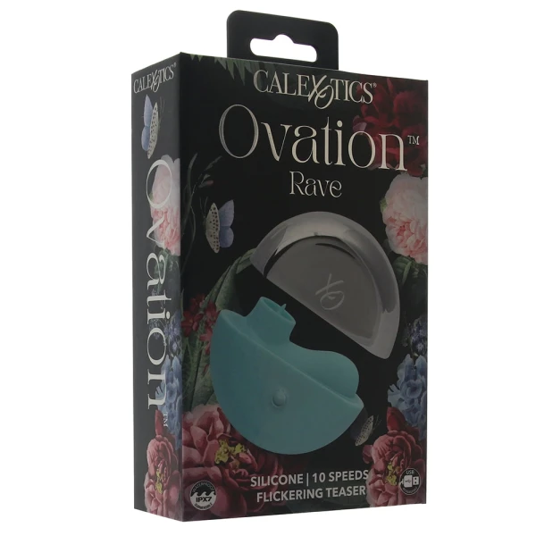 Ovation Rave Rechargeable Silicone Waterproof Flickering Clitoral Vibrator By CalExotics - Blue