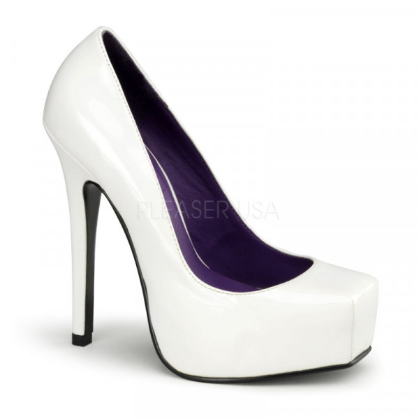 BONDAGE-01 - 5 1/2" Heel, 1" Hidden P/F Square Toe Pump