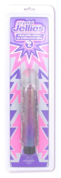 Crystal Jellies Sleeve w/7 inch Iridescent Vibe - Multi Speed