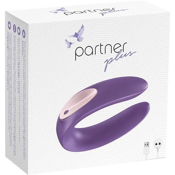 Partner Plus Couples U-Shaped Vibrator Purple