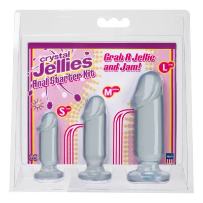 Doc Johnson Crystal Jellies Anal Starter Kit Clear