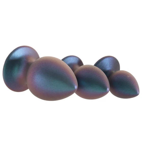 Anal Adventures Matrix Metaverse Silicone 3 Piece Butt Plug Kit By Blush - Dark Millenia