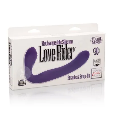 Purple Rechargeable Love Rider Strapless Strap on