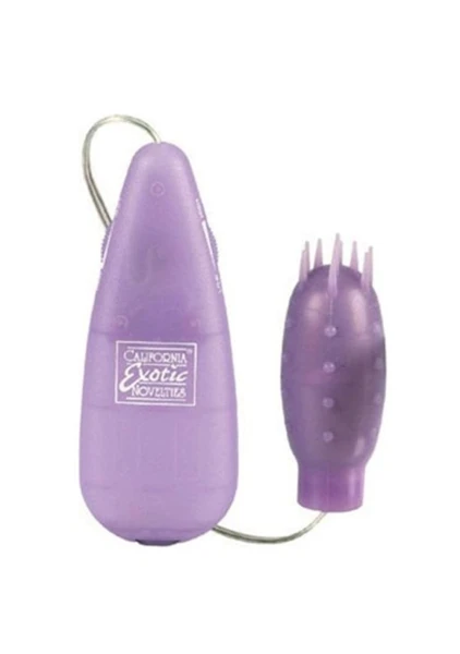 Silicone Slims Vibrating Nubby Bullet - Purple
