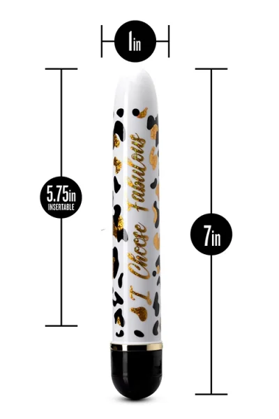 Blush I Choose Fabulous 7" Limited Edition Classic Vibrator