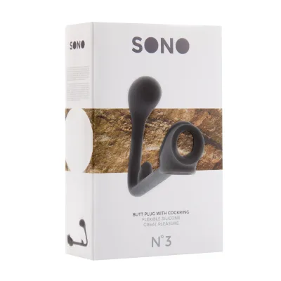 Sono No 3 Butt Plug with Cockring Black