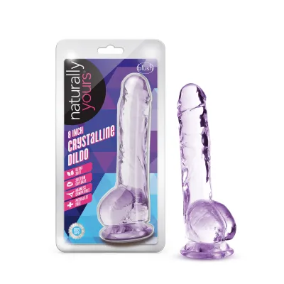 Naturally Yours 8 Inch Crystalline Dildo Amethyst