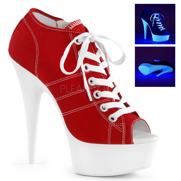6 inches Heel,1 3/4 inches PF Open Toe Sneaker, Side Zip — image 5 of 20