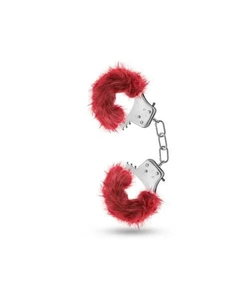 Temptasia - Plush Fur Cuffs - Burgundy