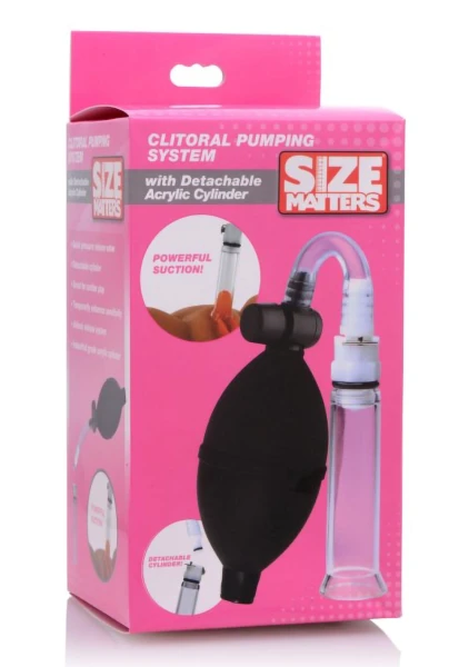 Clitoral Pumping System with Detachable Acrylic Cylinder