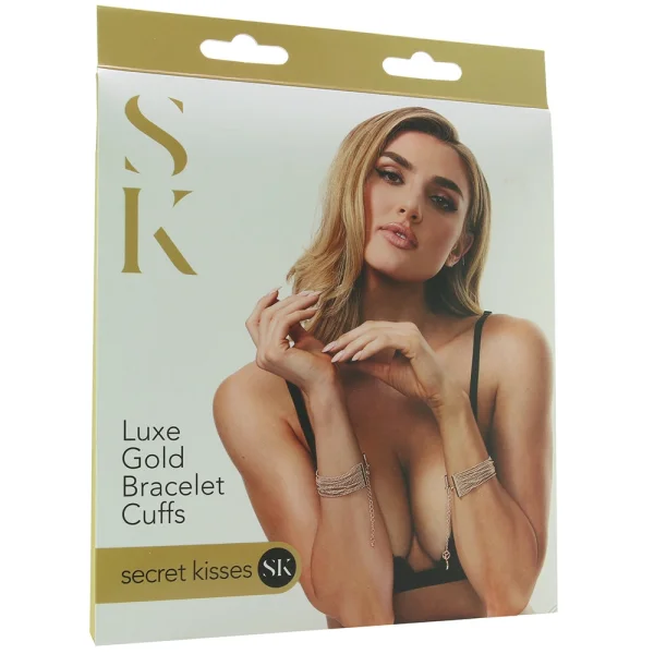 Secret Kisses Gold Bracelet Cuffs — image 4 of 4