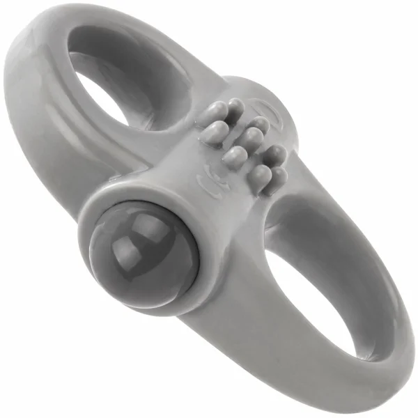 Charged Yoga Rechargeable Vibrating Cock Ring By Screaming O - Grey