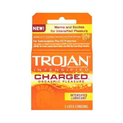 Trojan Charged W intensified Lubricant Condoms 3 Pack