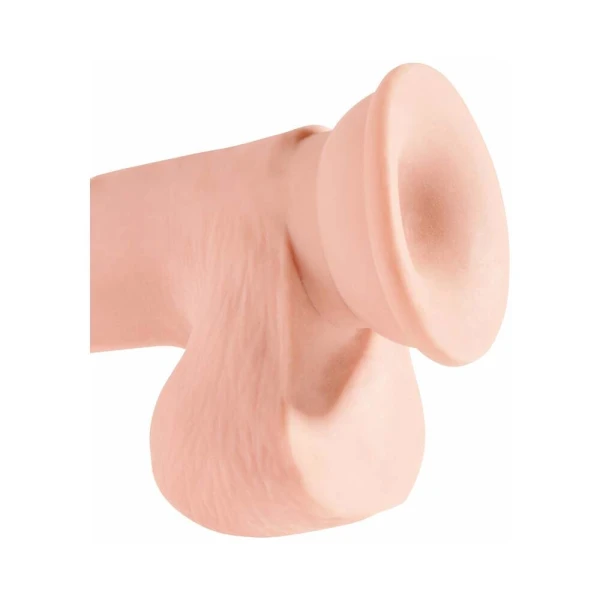 King Cock Triple Density 7.5 inches Cock, Balls Dildo Beige