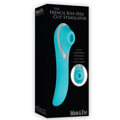 Adam Eve French Kiss Her Clit Stimulator Teal