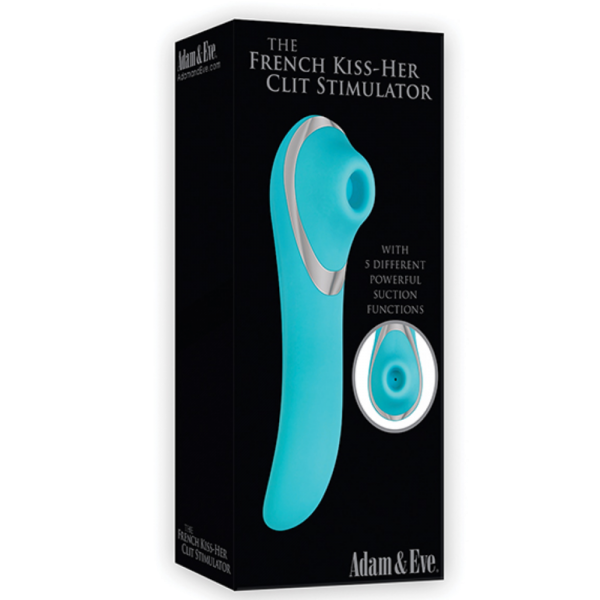 Adam & Eve French Kiss Her Clit Stimulator - Teal — image 4 of 13