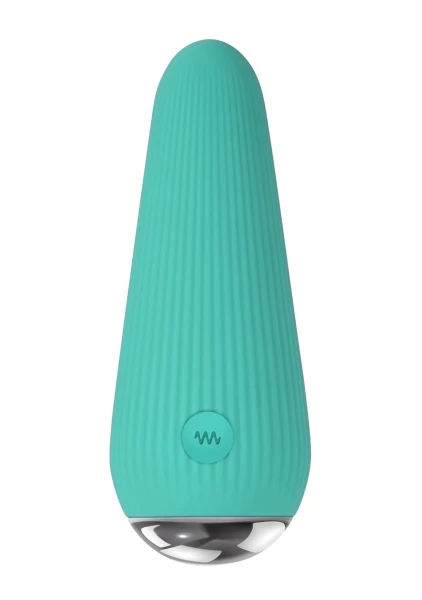 Gender X O Cone Rechargeable Waterproof Silicone Powerful Bullet Vibrator - Teal