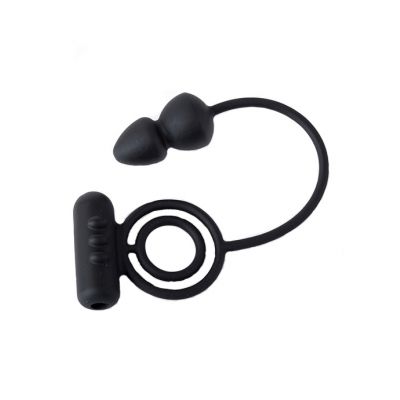 Butt Plug And Vibrating Cock Ring Black 10 6 Inch