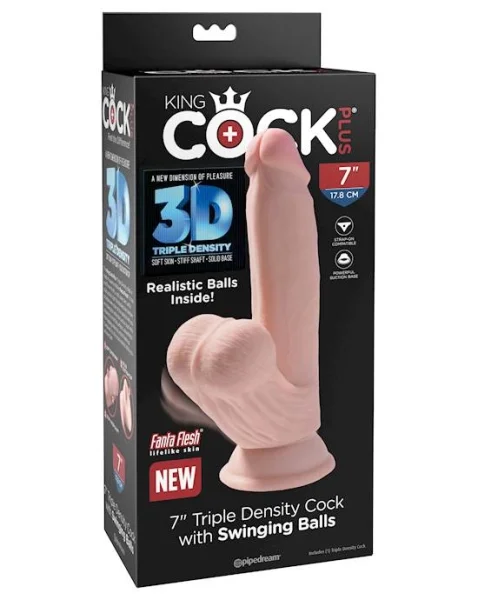 King Cock Triple Density Cock With Swinging Balls