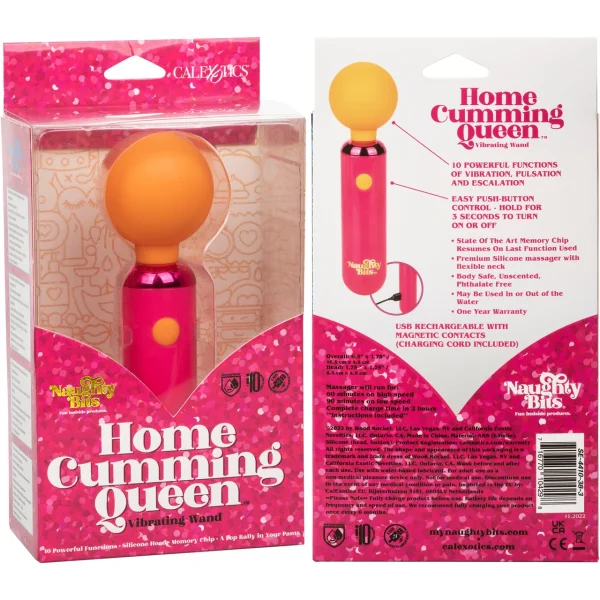 Naughty Bits Home Cumming Queen Waterproof Rechargeable Wand Style Vibrator By CalExotics