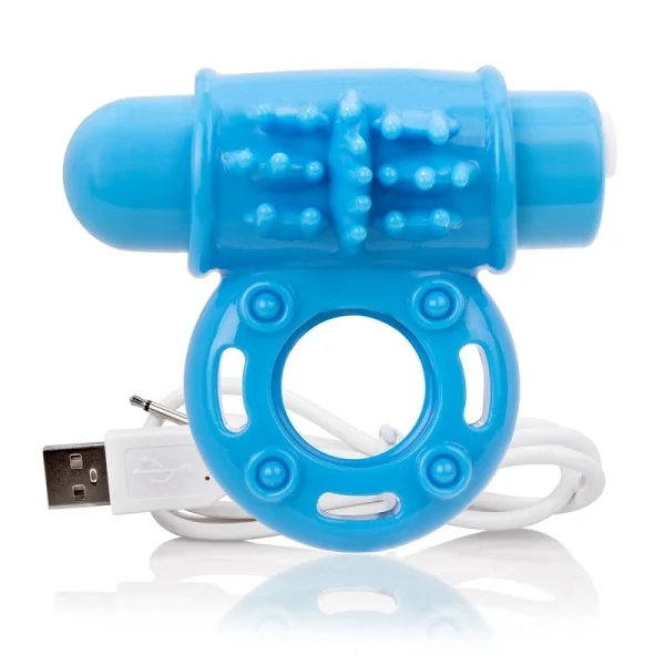 Charged O Wow Rechargeable Vibrating Cock Ring By Screaming O - Blue
