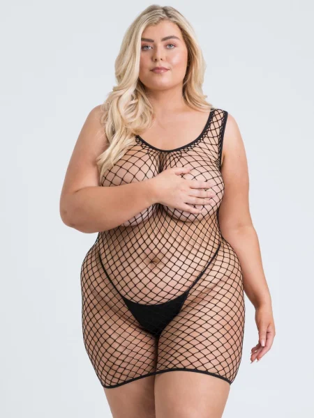 Lovehoney Plus Size Mindful ECONYL® Fishnet Mini Dress