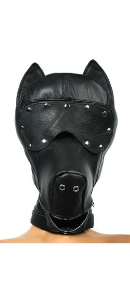 Ultimate Leather Dog Hood Black