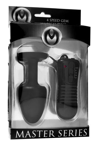 Paragon Gem Accented Vibrating Anal Plug Black — image 7 of 8